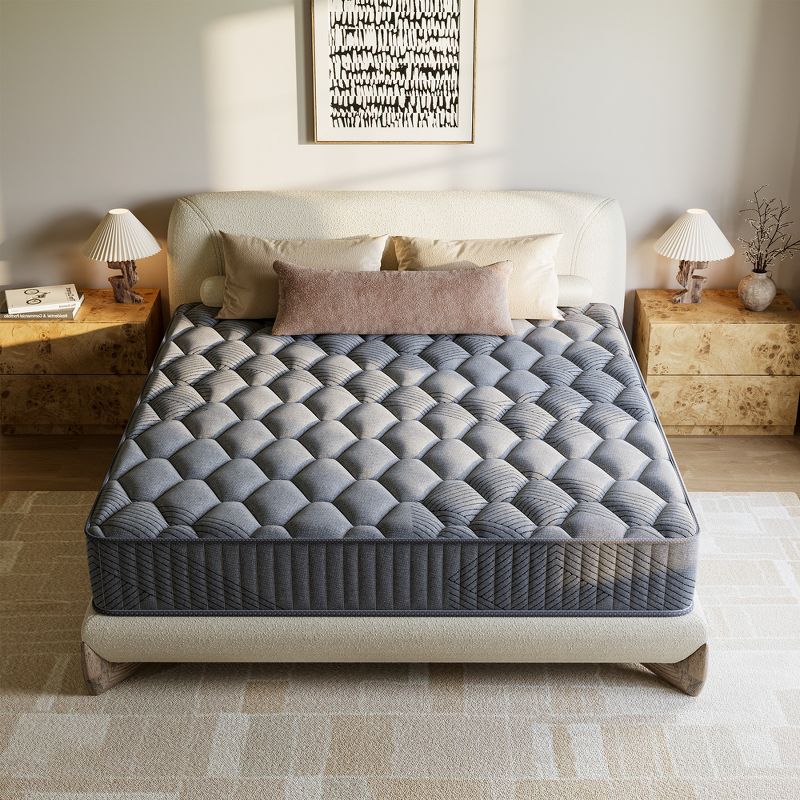 Swedrea Hybrid Mattress Anti Static Firm Cooling Breathable Gel Memory Foam 8 inch in Gray, CertiPUR-US, OEKO-TEX Certified Foam, Twin XL