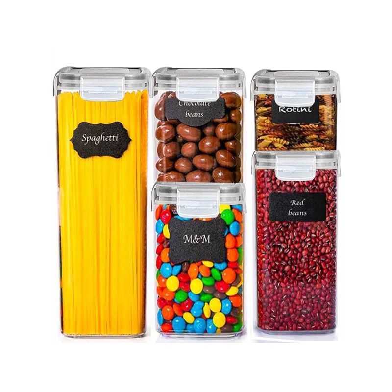 Racxily Suproot Kitchen Variety Set of 5 Pantry Organization Canisters with Lids, Multi-Purpose Kitchen Storage and Organization Solution