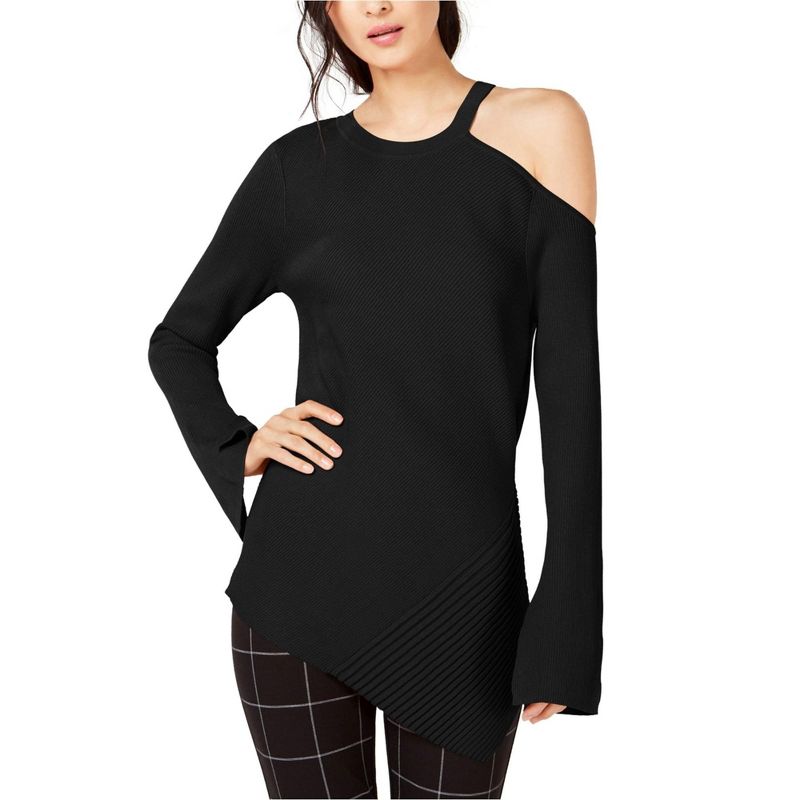 I.N.C International Concepts Womens Asymmetrical Cutout Pullover Sweater, black, Small