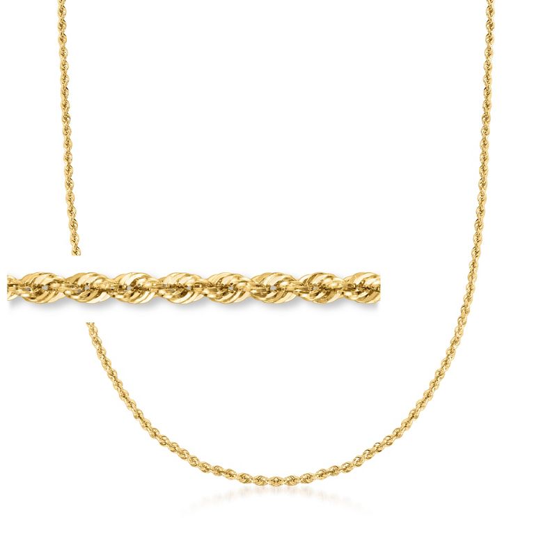 Ross-Simons 2mm 14kt Yellow Gold Rope-Chain Necklace Size 16