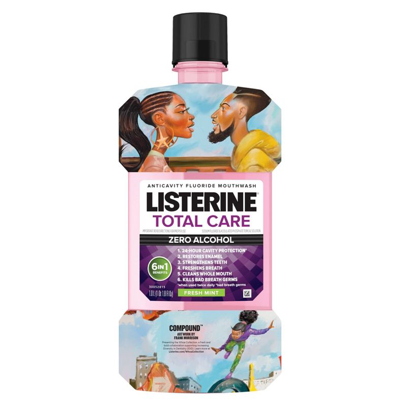 Listerine Total Care Zero Mouthwash - The Whoa Collection Designer Wrap - 1L