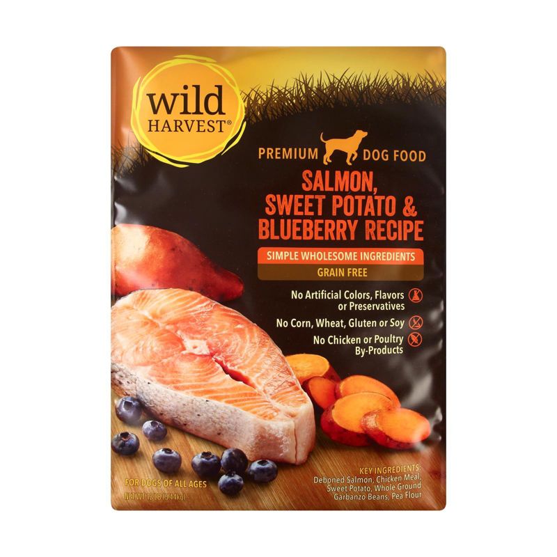 Wild Harvest Salmon, Sweet Potato, and Blueberry Recipe Dog Food - 12 lb