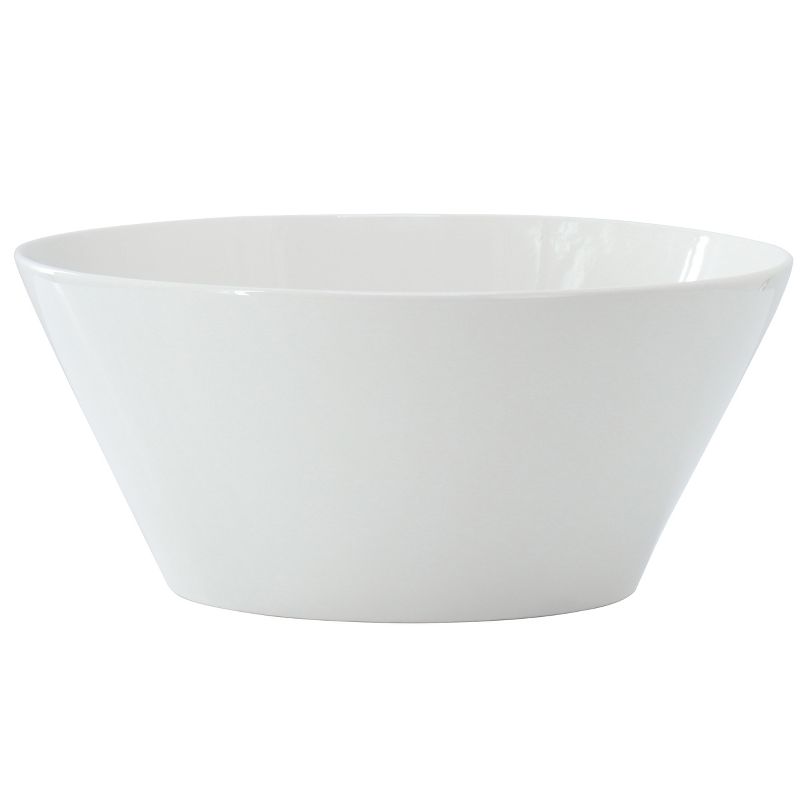 Gibson Home Great Essentials 9.4 Inch Round Fine Ceramic Meal Bowl in White