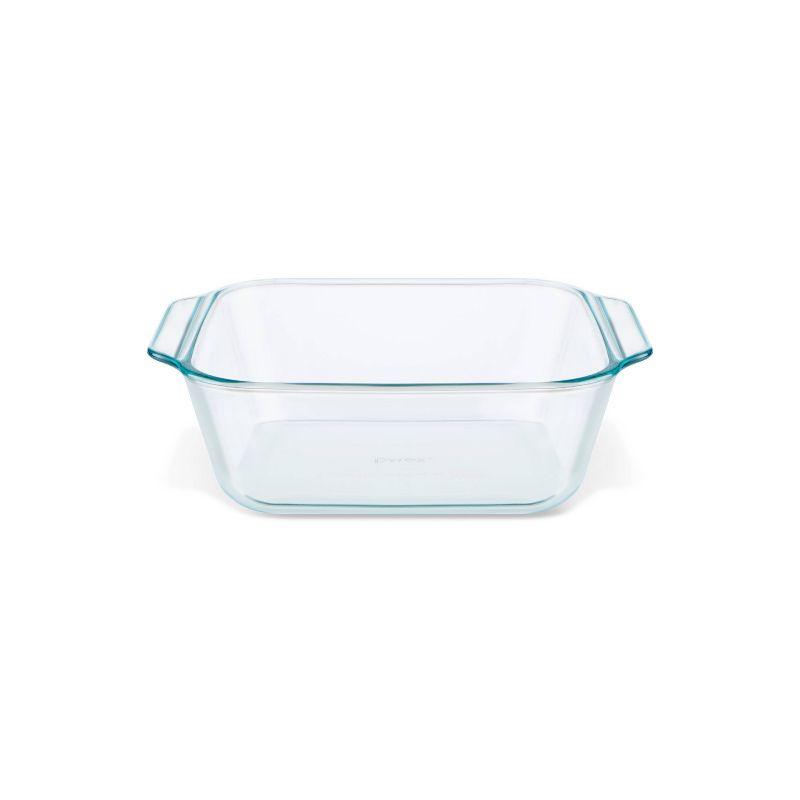 Pyrex 8"x8" Deep Dish Baker: Glass Baking Dish, Square, Oven & Microwave Safe, 2.5 Qt Capacity, Dishwasher & Freezer Safe