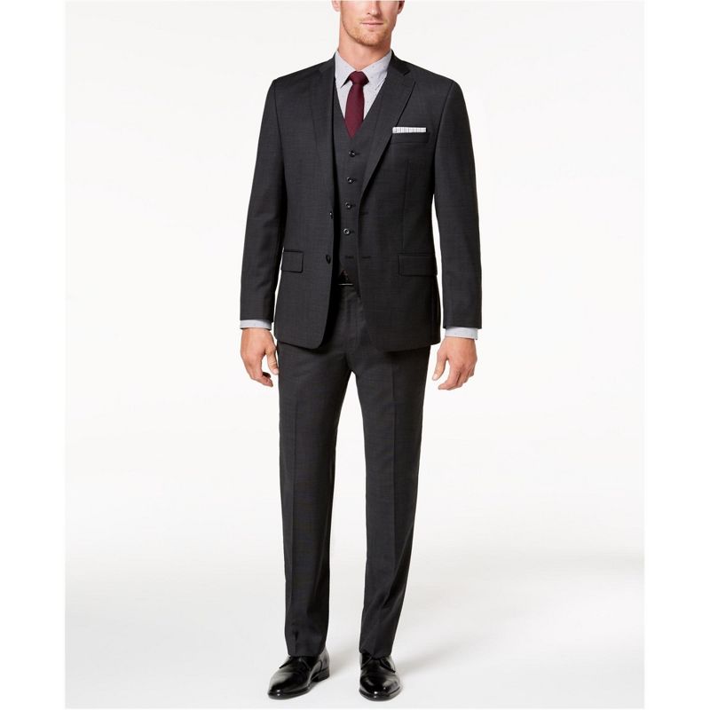 Michael Kors Mens Kerrigan Two Button Blazer Jacket, charcoal, 38 Short