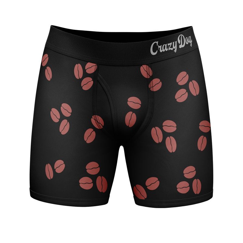 Mens I Like Coffee and Maybe 3 People Boxer Briefs Funny Sarcastic Graphic Underwear - Crazy Dog Boxer Briefs Gift for Dad Black M