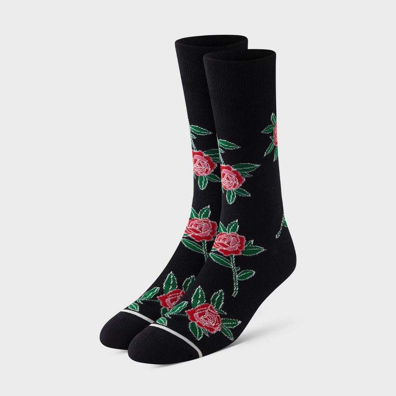 Pair of Thieves Men's Crew Socks - Black/Pink 6-12