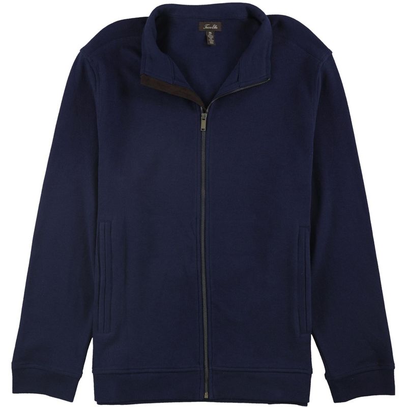Tasso Elba Mens Zip-Front Jacket, darkblue, Small