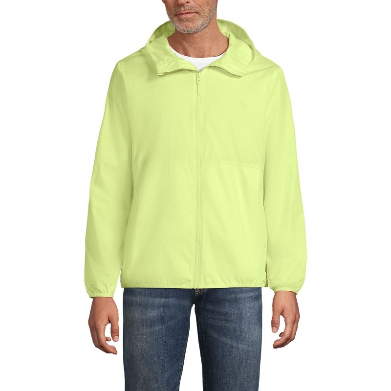 Lands' End Men's UPF 50 Windbreaker Jacket - Small - Soft Limoncello Yellow