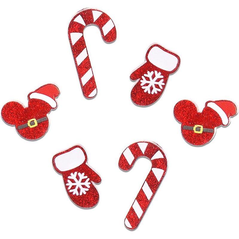 Cute Christmas Earrings Set - Holiday Themed Stud and Dangle Jewelry Collection. Red One Size