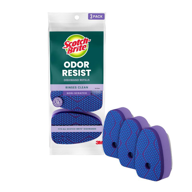 Scotch-Brite Odor Resist Non-Scratch Dishwand Refills - 3ct