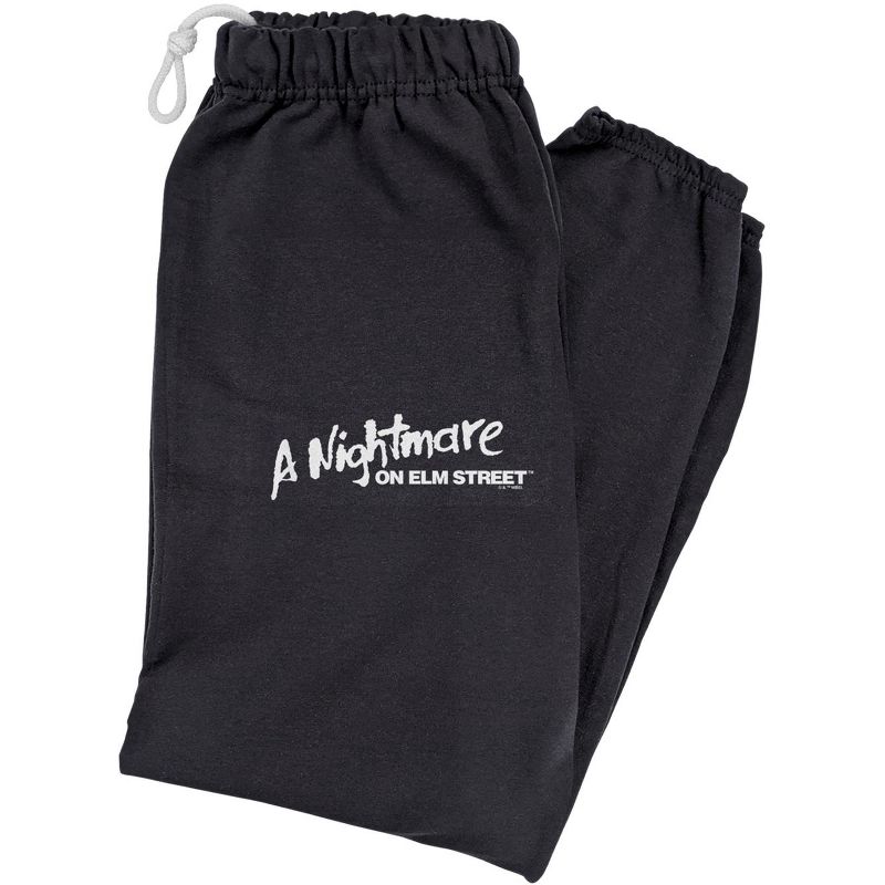 Nightmare On Elm Street Logo Mens Jogger Sweatpants Black Medium
