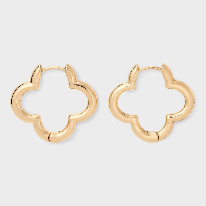 Open Flower Hoop Earrings - Universal Thread™ Gold
