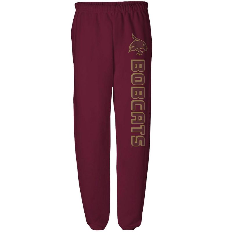 Men's Campus Lab Texas State University Officially Licensed Apparel - School Color Jogger Sweatpants Maroon Large