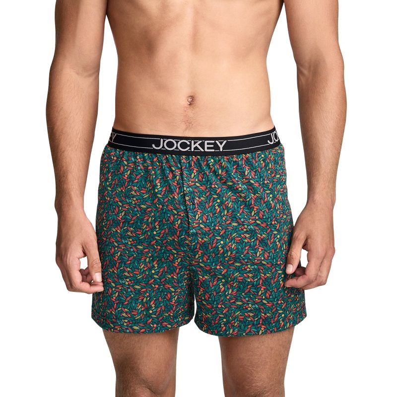 Jockey Men's ActiveBlend Knit 5" Boxer S Warm Petals