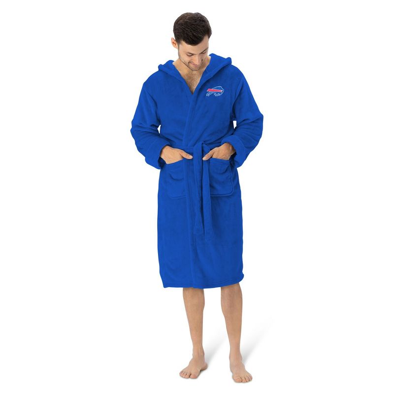 Buffalo Bills NFL Hooded Silk Touch Bath Robe 26x47 Inches