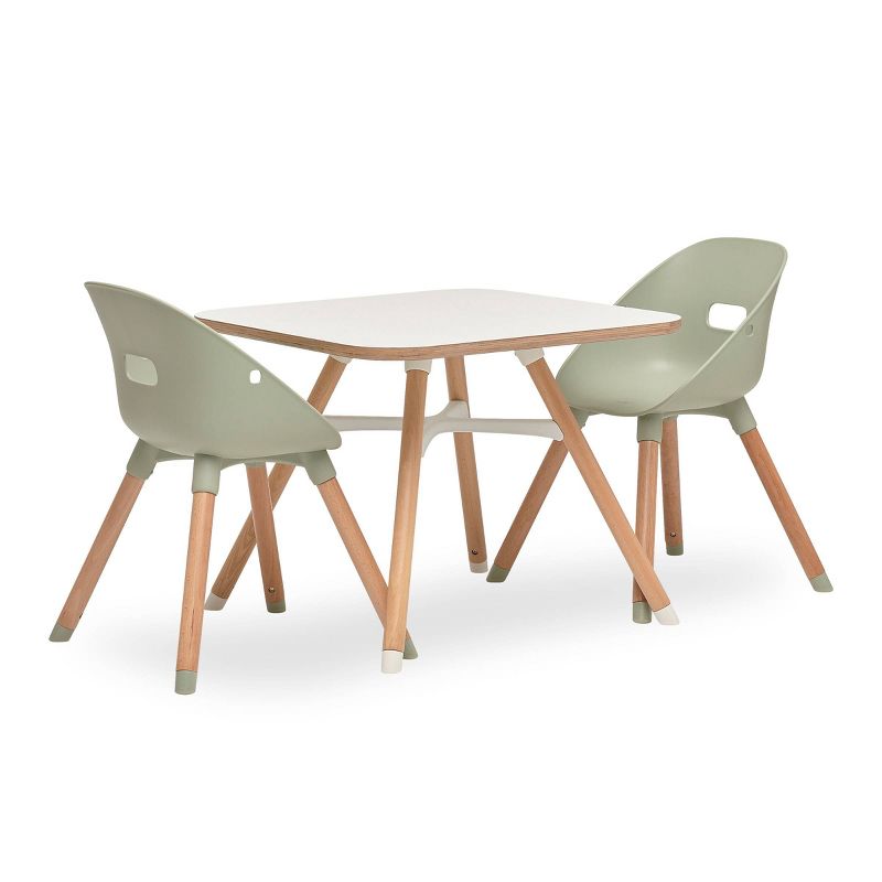Lalo 3pc Table and Chairs Set - Coconut/Sage