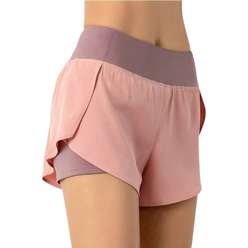 Anna-Kaci Active Women's Workout Running Shorts Quick Dry with Pocket - Medium, Pink