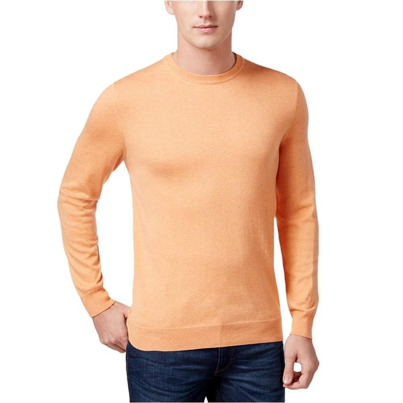 Club Room Mens Jersey Pullover Sweater, melonbursthtr, Small