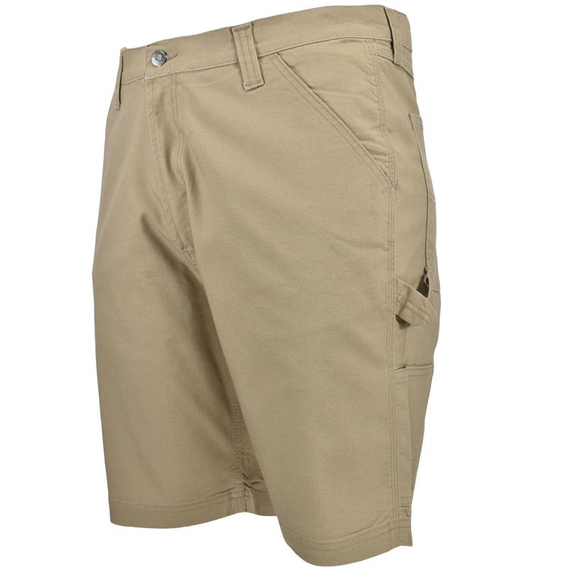 Full Blue Men's Performance Stretch Duck Canvas Carpenter Short | Khaki 36