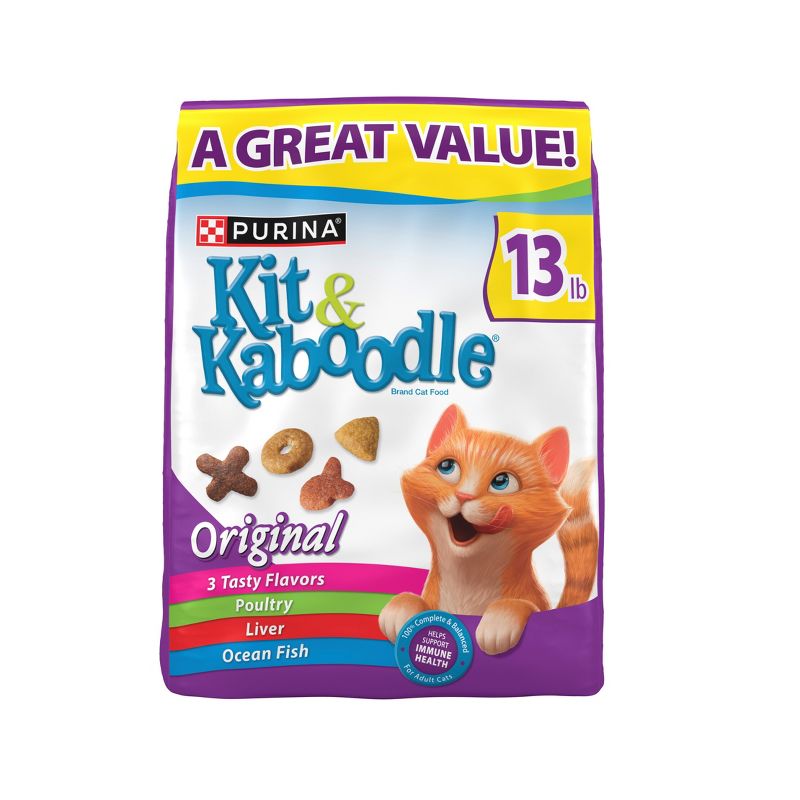 Kit & Kaboodle Original Adult Complete & Balanced with Chicken Flavor Dry Cat Food - 13lbs