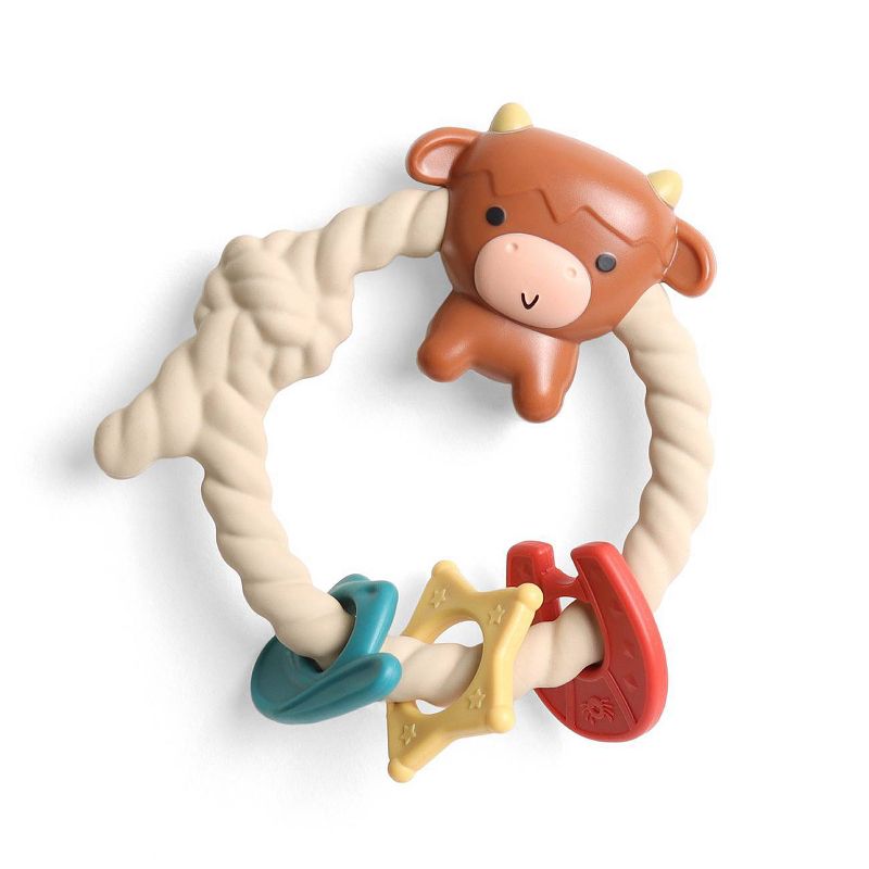 Itzy Ritzy Ring Rattle & Teether - Highland Cow