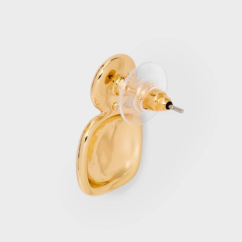 Pearl Drop with Cubic Zirconia Earrings - A New Day™ Silver: Nickel-Free Metal, Post Closure, 0.93" Length