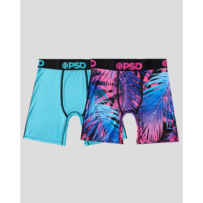 PSD Men's Palm Vice Print Briefs 2pk - Palm Vice/Blue L