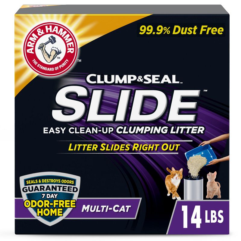 Arm & Hammer Seal Slide and Clumping Cat Litter - 14lbs