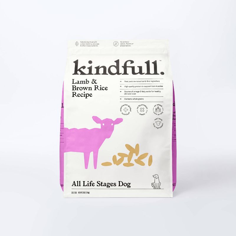 Lamb & Brown Rice Recipe Dry Dog Food - 23lbs - Kindfull™