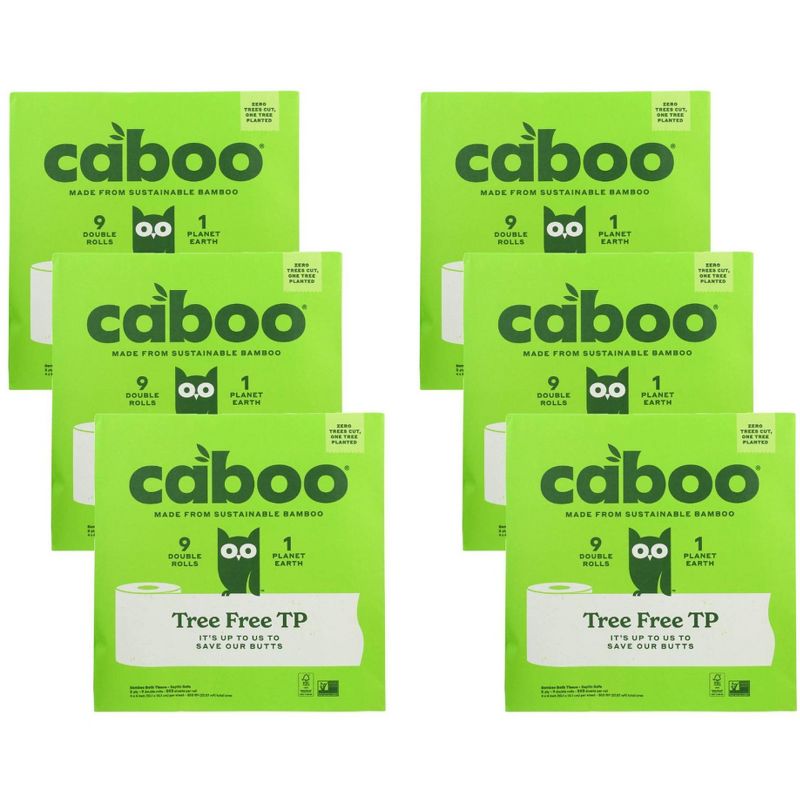 Caboo Double Roll Bath Tissue - Case of 6/9 pack