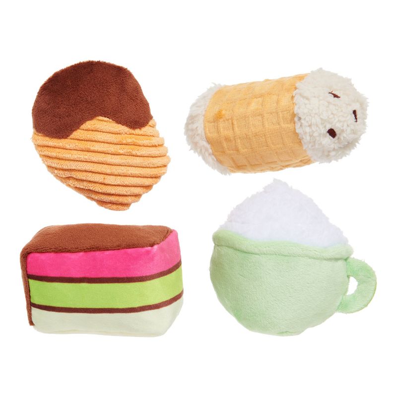 BARK Sweetie Pies Barkery Sweetie Pie Squeak Treats Food Shaped Dog Toy - 4pc