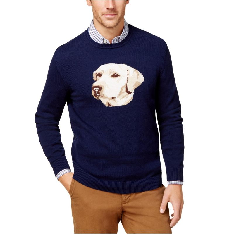 Club Room Mens Intrasias Pullover Sweater, navyblue, XXX-Large