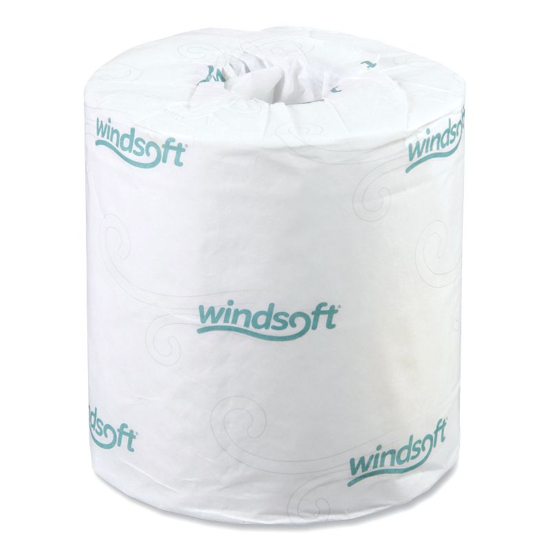 Windsoft Bath Tissue, Septic Safe, Individually Wrapped Rolls, 2-Ply, White, 500 Sheets/Roll, 48 Rolls/Carton