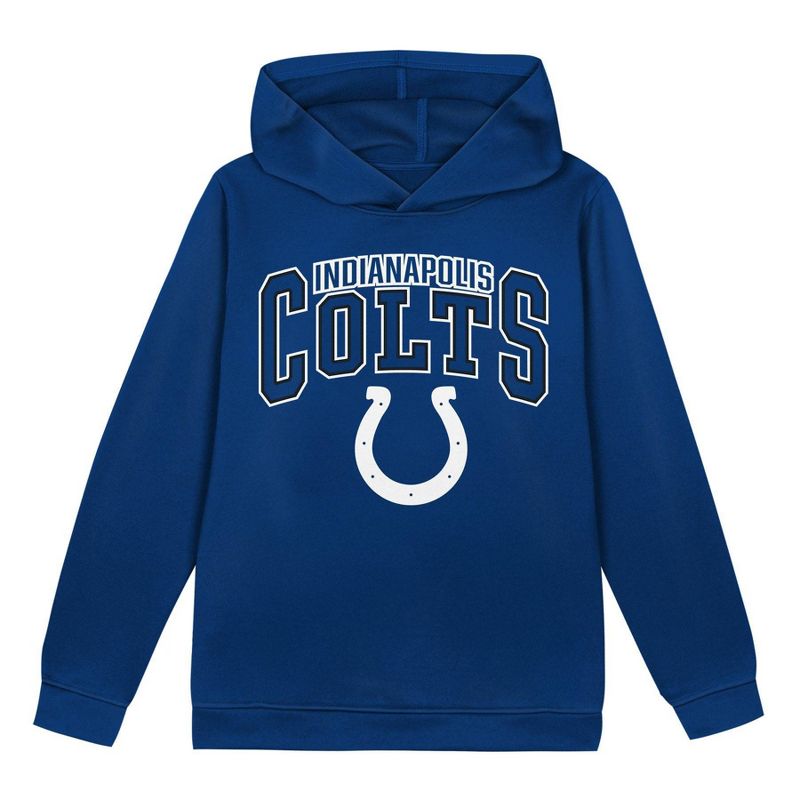 NFL Indianapolis Colts Toddler Boys' Poly Fleece Hooded Sweatshirt - 4T