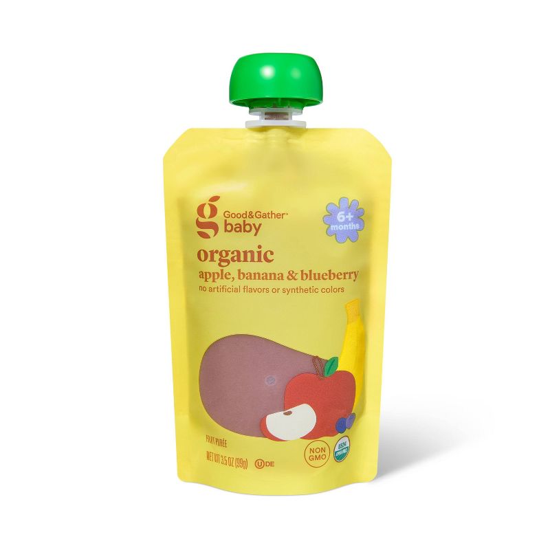 Apple Banana Blueberry Pouch - Blue - 3.5oz - Good & Gather™