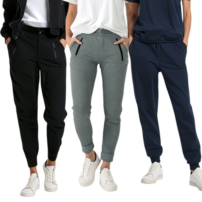 Womens Fleece Joggers 3 Pack Ultra Soft Comfort Pack