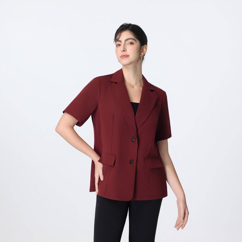 Women's Button-Down Blazer - A New Day™ Dark Red M