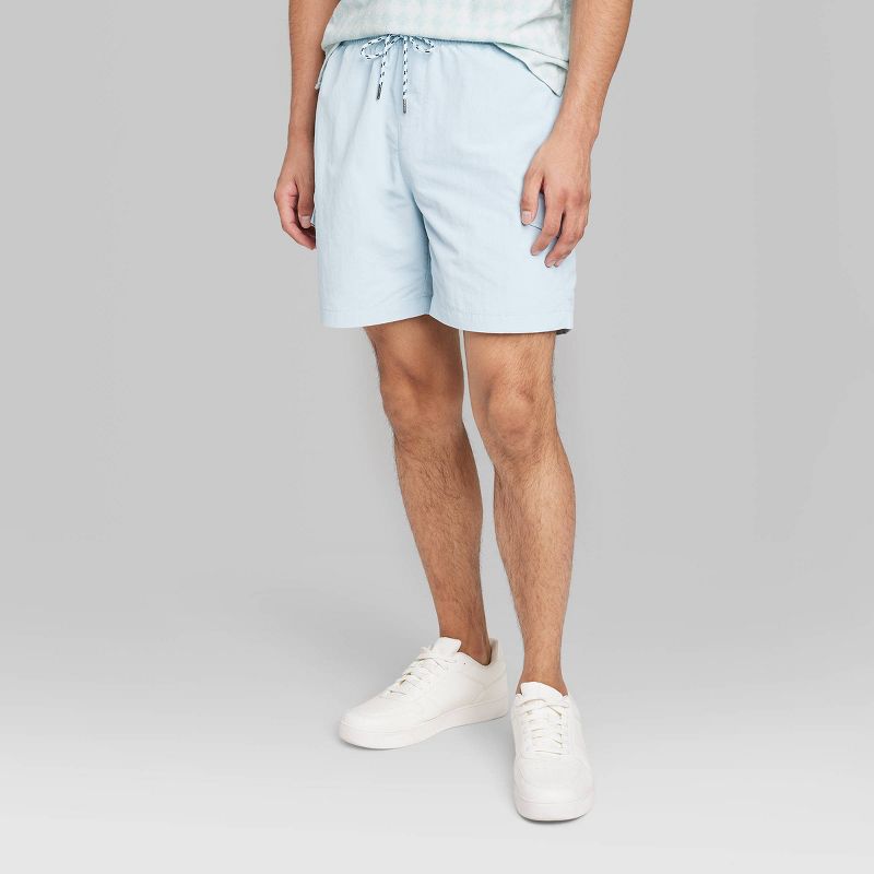 Men's 7" Cargo Shorts - Original Use™ Light Aqua Blue XXL: Woven, Lightweight,