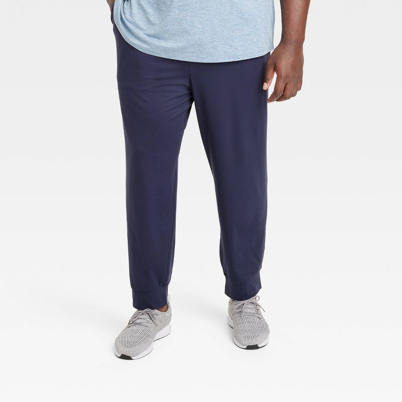 Men's Big Soft Stretch Jogger Pants - All In Motion™ Starless Night Blue 2XL: Recycled Polyester, Spandex, Moisture Wicking, UPF 50+