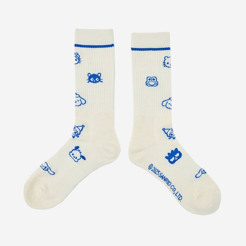 Men's Sanrio Crew Socks - Off-White 6-12