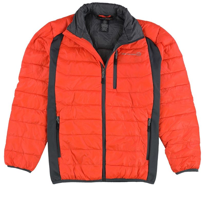 Free Country Mens Tech-Panel Down Puffer Jacket, brightorange, X-Large