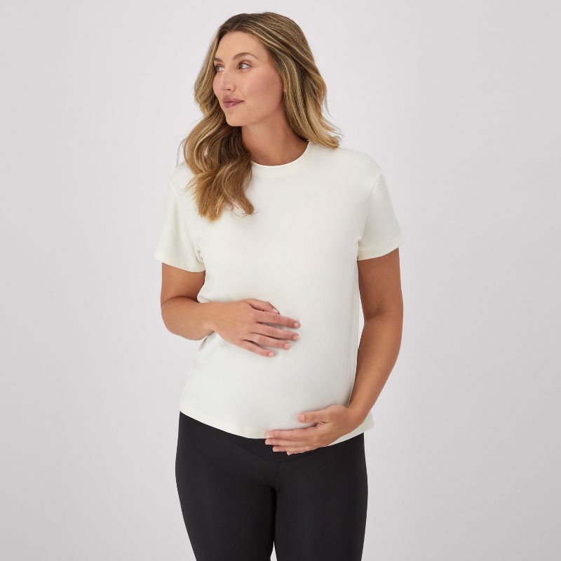 Hanes Maternity Women's Short Sleeve T-Shirt Pearl S