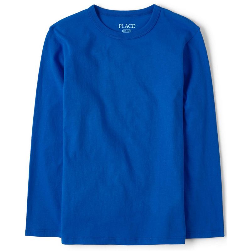 The Children's Place Boys Regular Long Sleeve Basic Layering Tee Blue S (5/6)