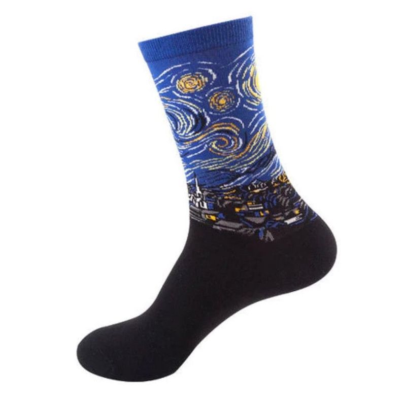 Vincent van Gogh Starry Night Socks from the Sock Panda (Men's Sizes, Adult Large)