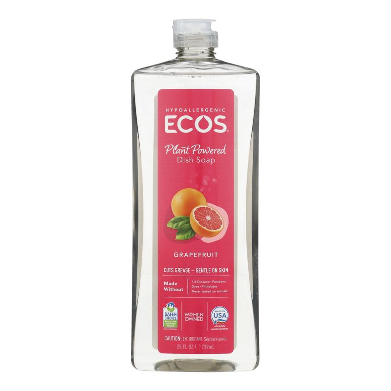 Ecos Dish Soap Grapefruit - Case of 6 - 25 fl oz
