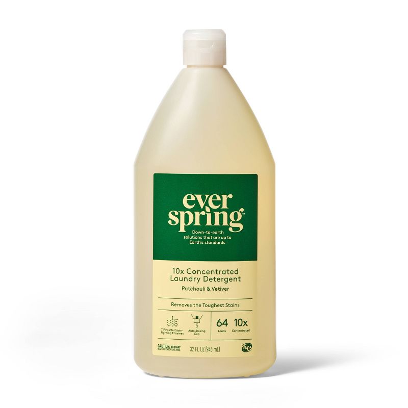 Patchouli & Vetiver Ultra-Concentrated Liquid Laundry Detergent 64 Loads - 32 fl oz - Everspring™