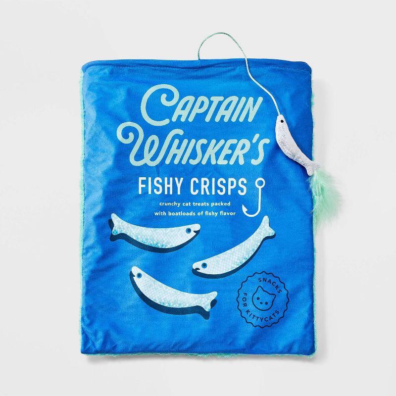 Captain Whiskers Fish Crisps Crinkle Bag Cat Plush Toy - Boots & Barkley™