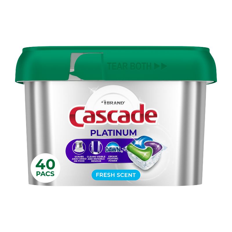 Cascade Platinum Pods Dishwasher Detergent Fresh - 40ct