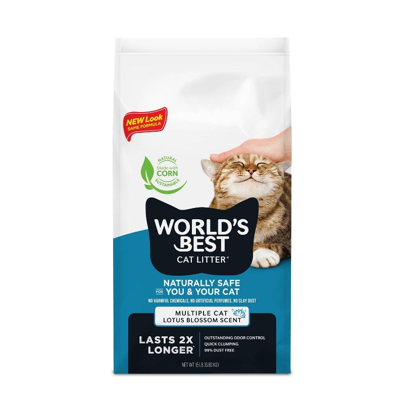 World's Best Cat Litter Lotus Blossom Scented Formula - 15lbs